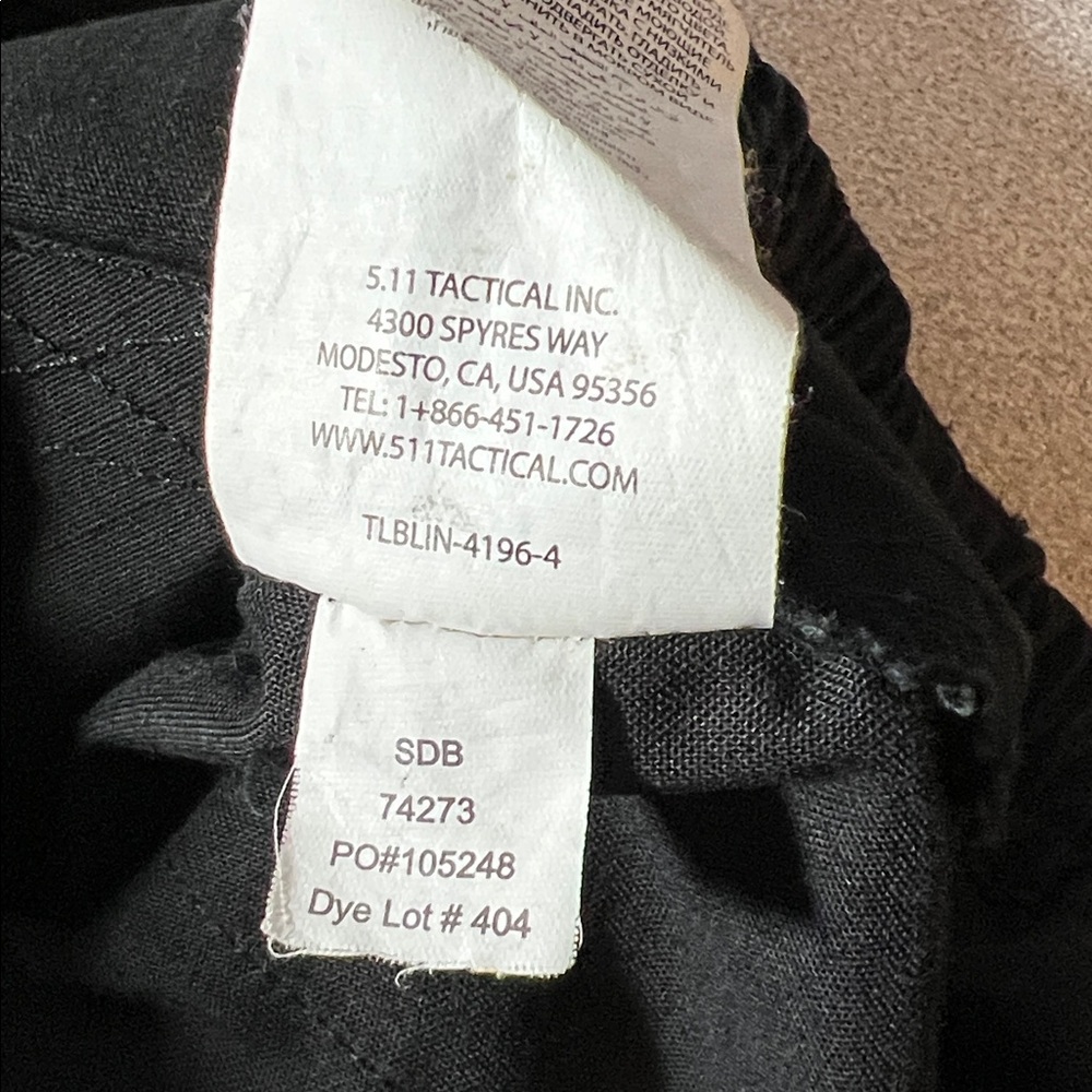 511 Tactical Pants Mens 40X34 Black Cargo Utility Work Military First Responder - Picture 12 of 12